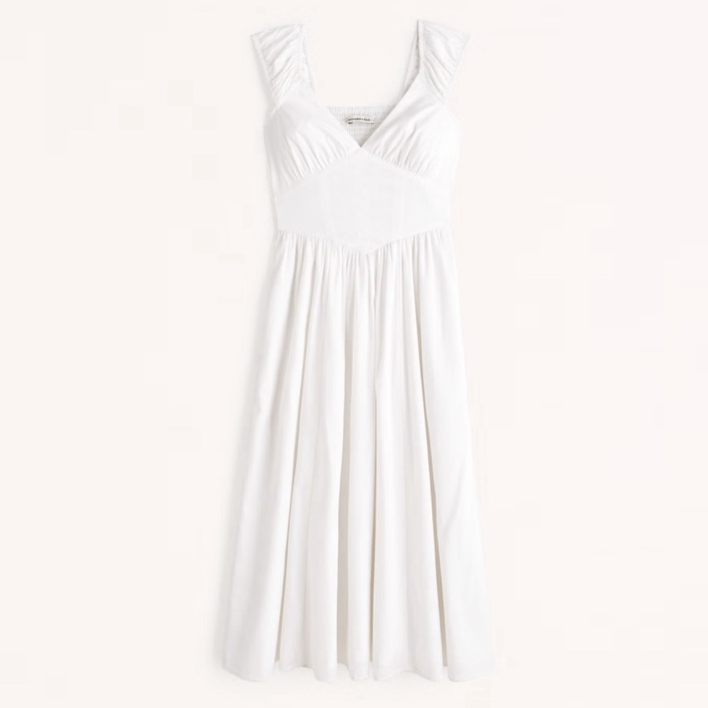 Elegant White Midi Dress